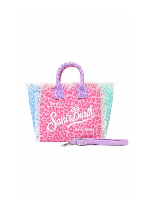 Borsa Vanity Mini in canvas di cotone con stampa animalier multicolore Mc2 Saint Barth | VAMI00103447L